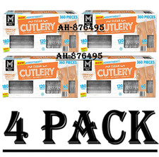 4 Pack Member's Mark Clear Cutlery Combo Pack, Forks, Knives, Spoons 360 ct.