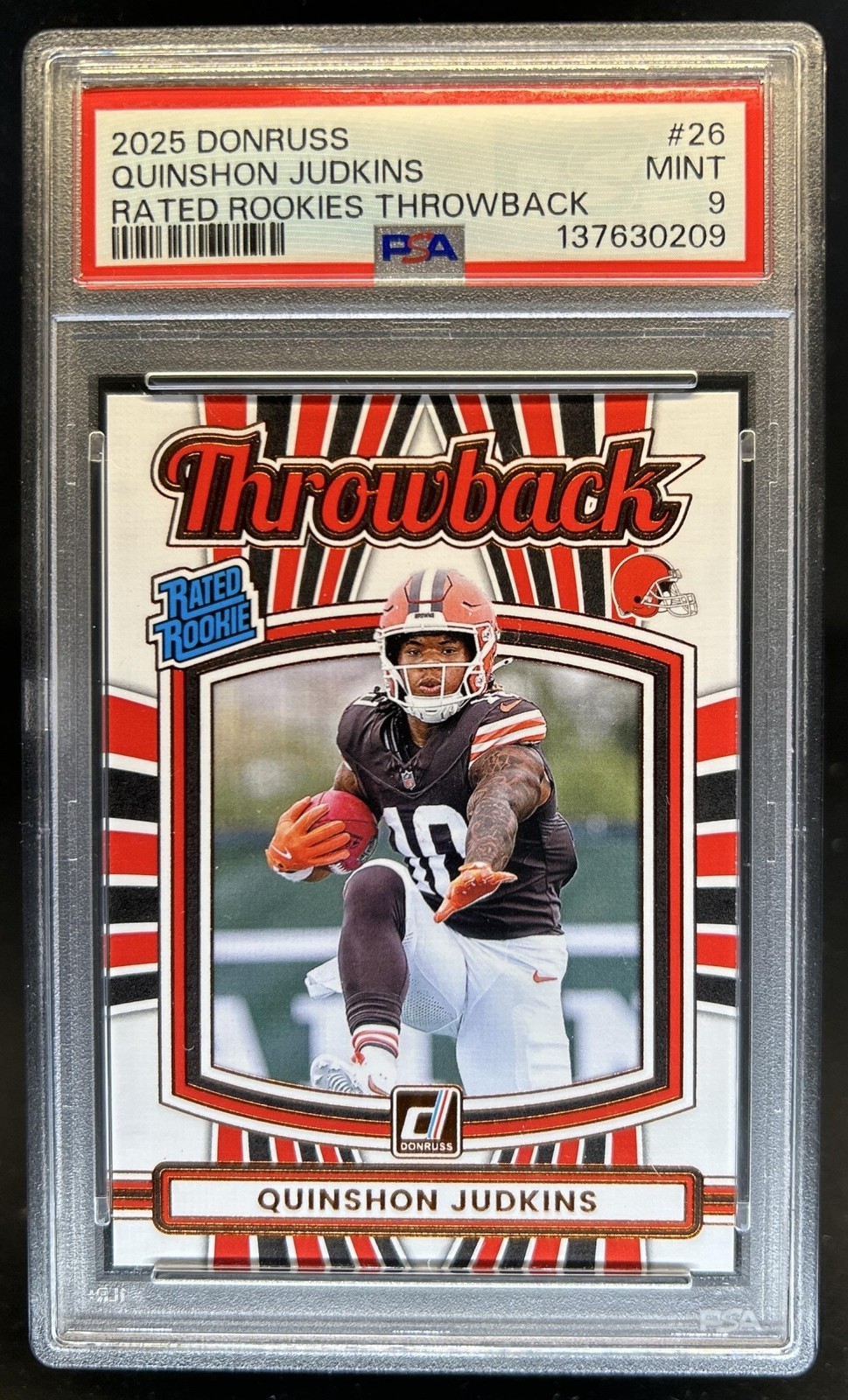 Quinshon Judkins Panini Donruss Rated Rookies Throwback #26 Base