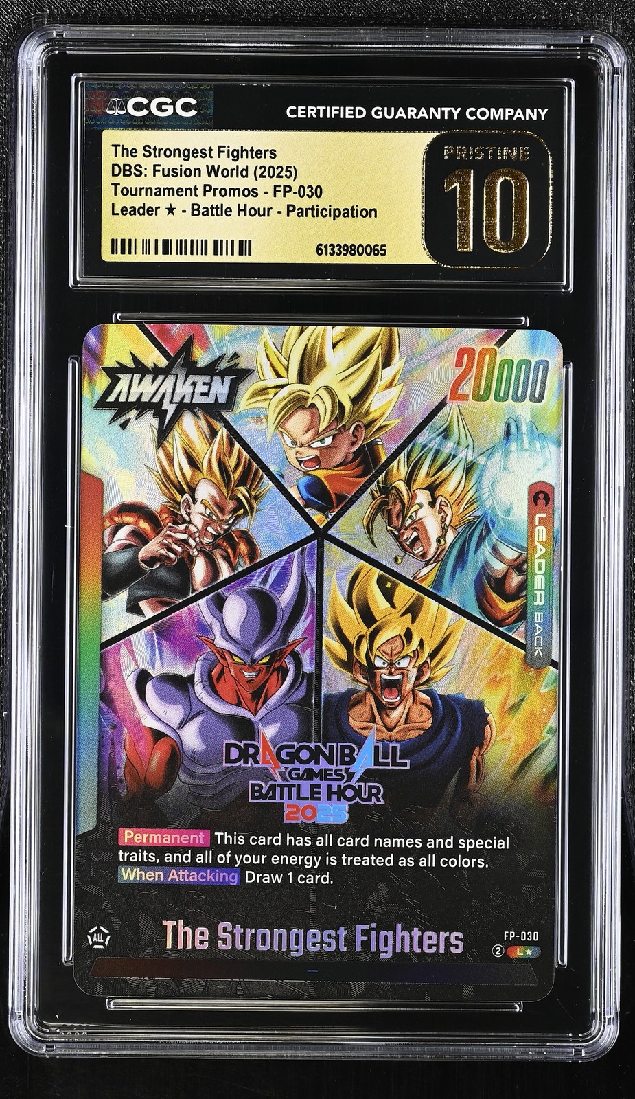 The Strongest Fighters FP-030 Battle Hour DBS Fusion World CGC 10 impecable