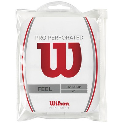 Wilson Pro Overgrip Perforated 12er Pack Tennisovergrip weiß