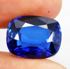 Natural Kashmiri Blue Sapphire 15.35 Ct Cushion Cut Loose Gemstone Certified