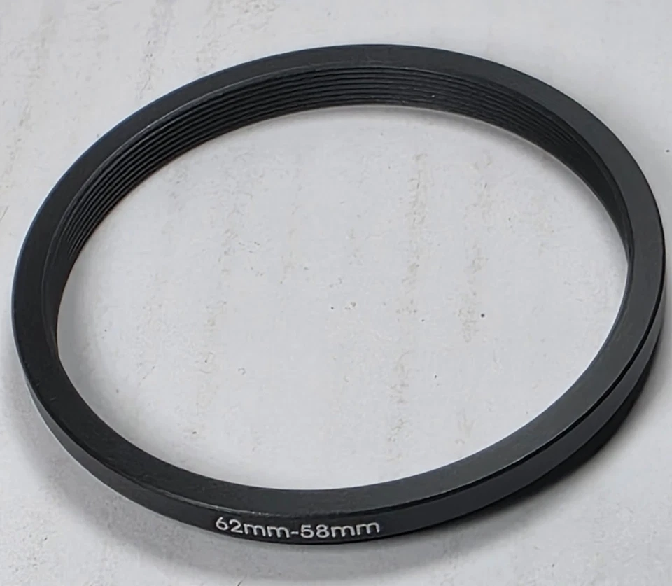 62-58mm Step-Down Ring Metal Stepping 62mm Lens to 58mm Filter 62mm-58mm 62-58 - Image 2 of 4