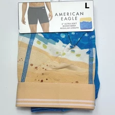 American Eagle 6" Ultra Soft Boxer Brief Regular Length LARGE The Beach
