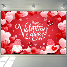 Large Valentines Day Banner 72" X 48" Decorations Happy Valentine'S Day Banner R