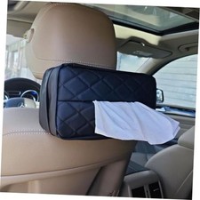 Car Tissue Holder for 120 Standard Tissue,Leather PU Tissues Box Cover Black