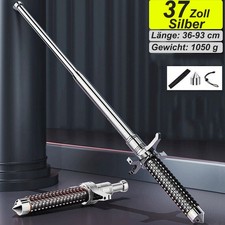 37'' Teleskopstöcke Telescopic Rod Einstellbar Stahl Wanderstock Teleskopstange