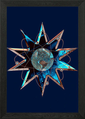 Modell der Atomwelt Gerahmtes Wandbild Poster Leinwanddruck Bild