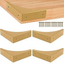 Gold Box Corner Protectors Metal for Furniture Decorative Table Corner Bracke...