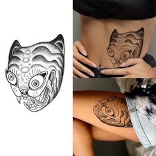 Body Art Waterproof Non reflective Monster Fake Temporary Tattoo for Girls