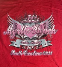  Myrtle Beach South Carolina 2011 Bike  Rally T-Shirt XXL.  71 st annual 