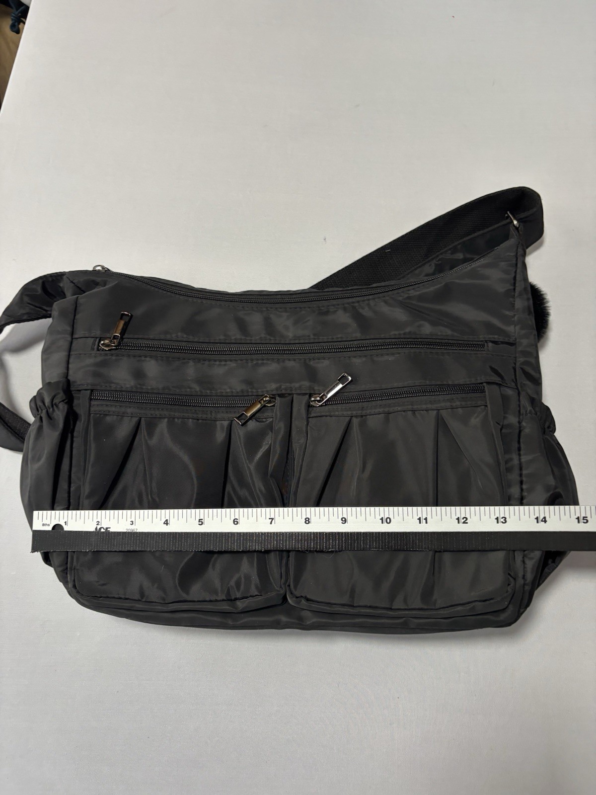 Women's Black Basic Shoulder Bag Purse Essential … - image 6