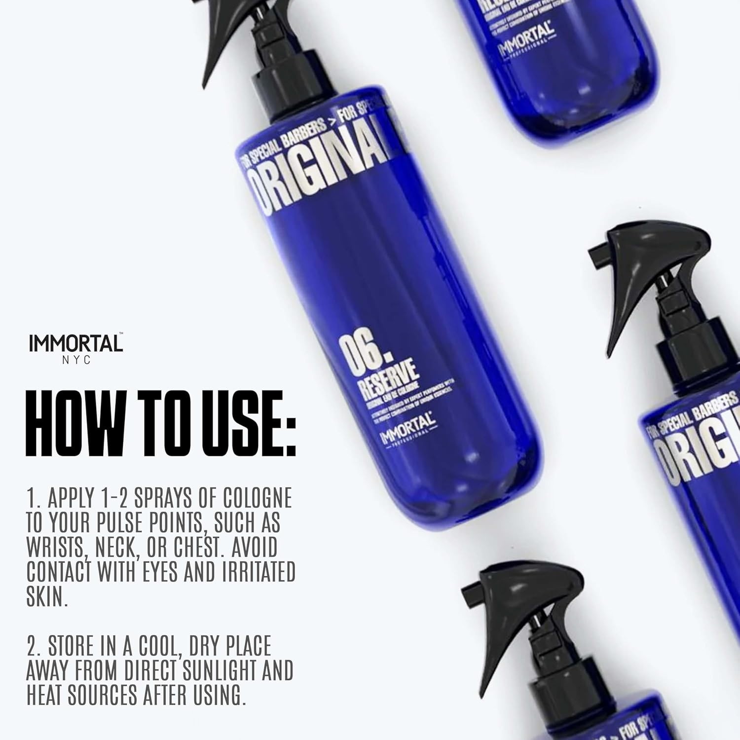 Immortal NYC Reserve 06, After Shave Spray Body/Face Men's Cologne, 17 oz