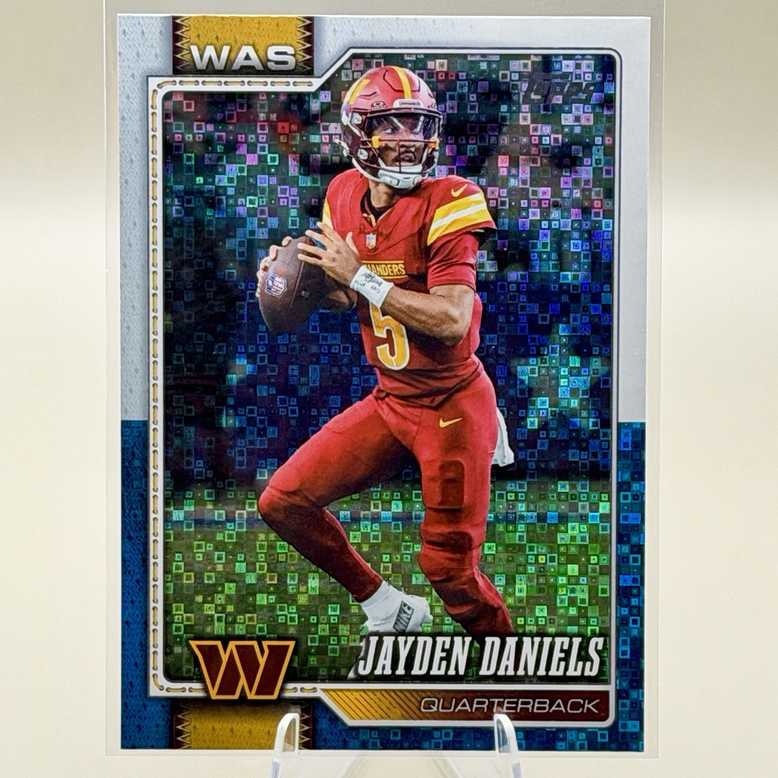 Jayden Daniels 2026 Topps Flagship White & Blue Foil #196 Commanders