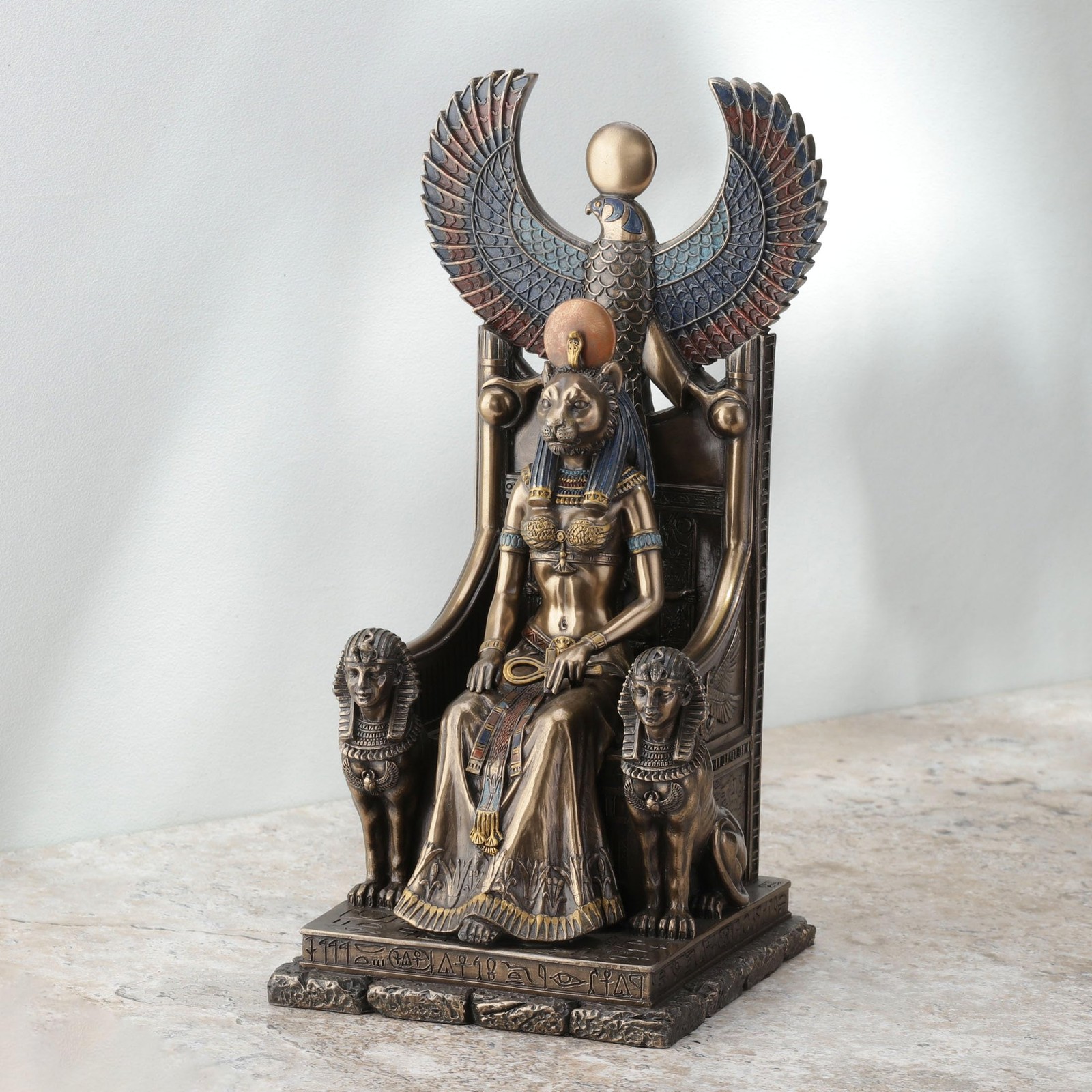 Resin Statues Ancient Egyptian Goddess Of Healing Sekhmet Sitting On ...