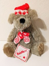 Vintage Kris Mutt Christmas Plush Dog Target Dayton Hat Mittens Original tag 16"