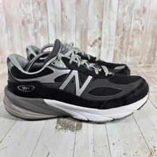 New Balance 990v6 Made in USA Black Silver Mens 9.5 2E Wide M990BK6 Sneakers