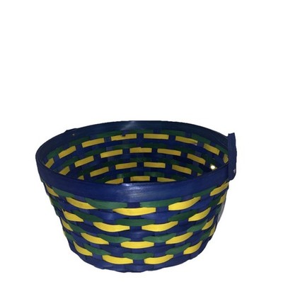 Blue & Yellow Happy Wicker Easter Basket NEW SHIP IN 24 HOURS 