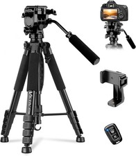 Camera Tripod, 75 Heavy Duty Tripod for Camera with Phone Holder and Travel ...