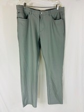 Greg Norman Stretch Tech Golf Pants Men's Size 36x32 Light Gray Chino Shark