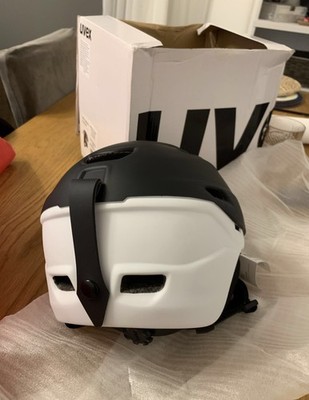Black&white UVEX Comanche 2 EDT Ski & Snowboard Helmet, 51-55cm, Black And White
