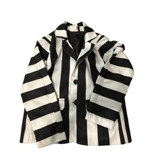 Spirit Halloween Beetlejuice Striped Blazer Kids Toddler 3-4T Black White Jacket