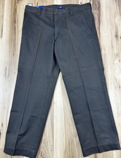 Dockers Men's City Chino Flat Front Pants Size 36x29 Brown Slim Fit