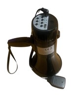 Black Handheld Megaphone with Microphone, Strap, Portable Loudspeaker - EX