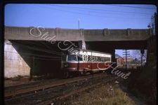 PST Philadelphia Trolley Street Car 35mm Slide 1960s Upper Darby Original