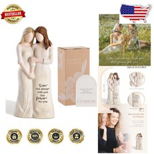 Soul Sister Gift Statue - Hand-Painted Sister Figurines, Elegant Home Decor