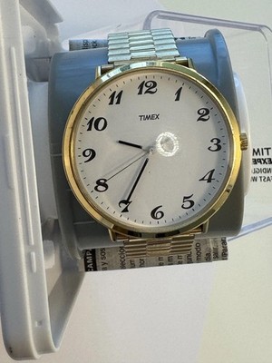 Timex Expedition Indiglo Night-Light Watch White Dial Speidel Band