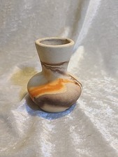 American Indian Nemadji Pottery Handmade Handpainted Vase Made In USA 4"x3"