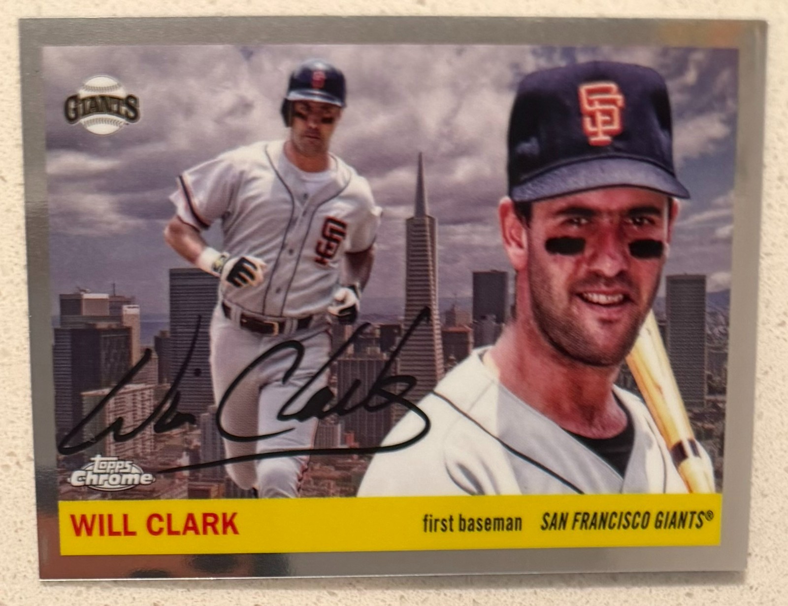 2025 Topps Chrome Platinum #55CV-64 Will Clark 1955 Topps City Variation