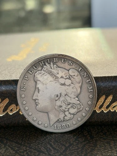 1880 cc Morgan Silver Dollar $1 Circulated 0.9 Fineness US Coin