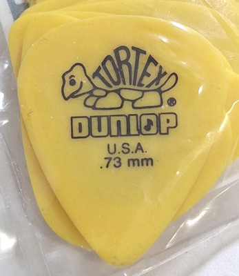 26 Picks 12 Dunlop Tortex Standard Guitar Picks .73mm Yellow + 14 .50mm Red 