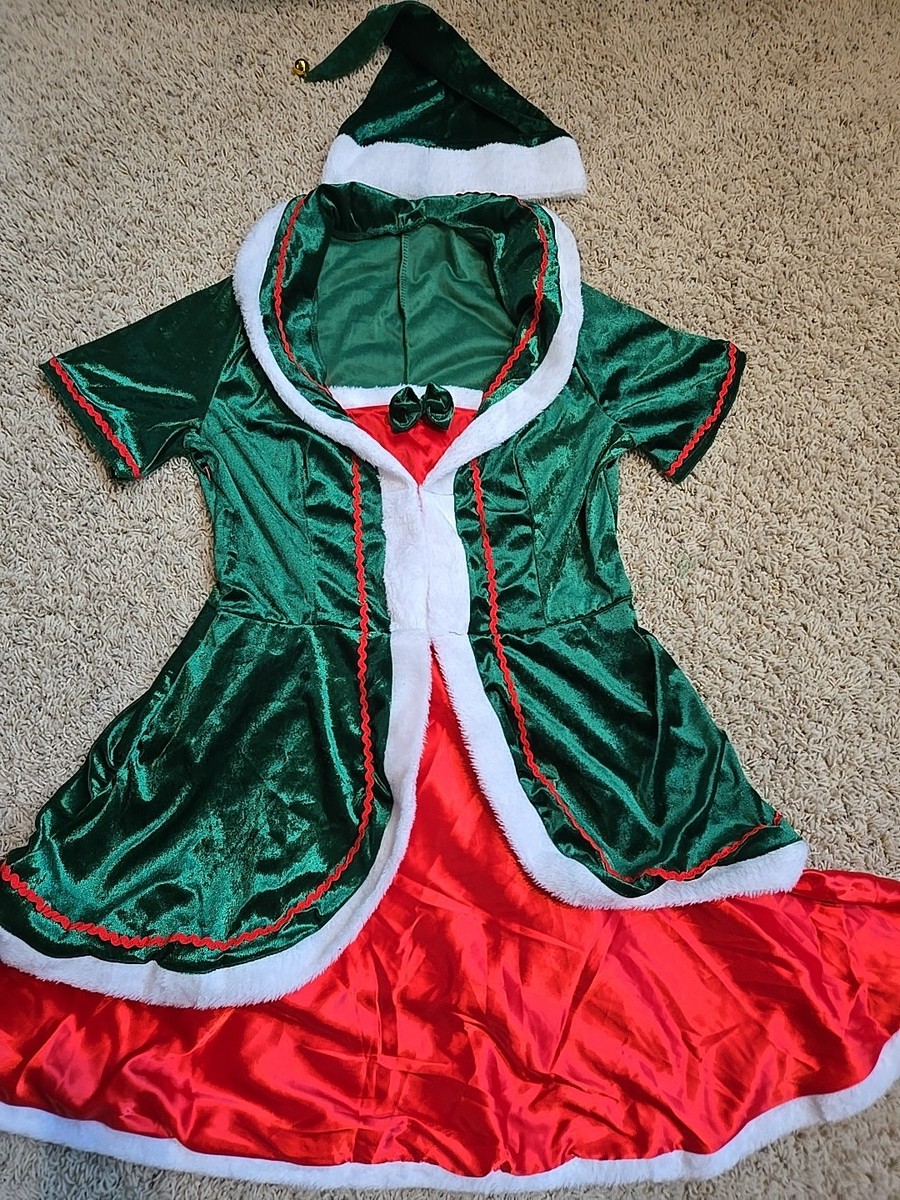 green emerald velvet dress Fun World Sexy Elf Adult Costume (Green) 7676 main image 1