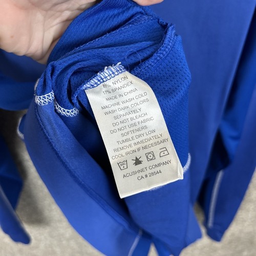 Footjoy FJ 1/4 Zip Performance Golf Pullover Men's Size Medium Blue - 第 9/9 張圖片