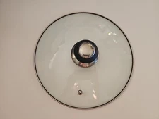 Tempered Glass Pot Lid Replacement Cookware Vented Inside Rim 9.5" Knob Handle