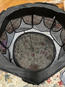 Fabric Pet Play Pen 74x74x43 In Carry Bag Small Fdlds Completely 