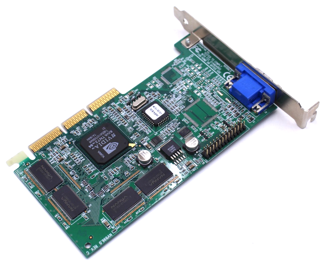 Nvidia Riva TNT2 64 Vanta AGP 4x 8MB SDRAM VGA Graphics Card