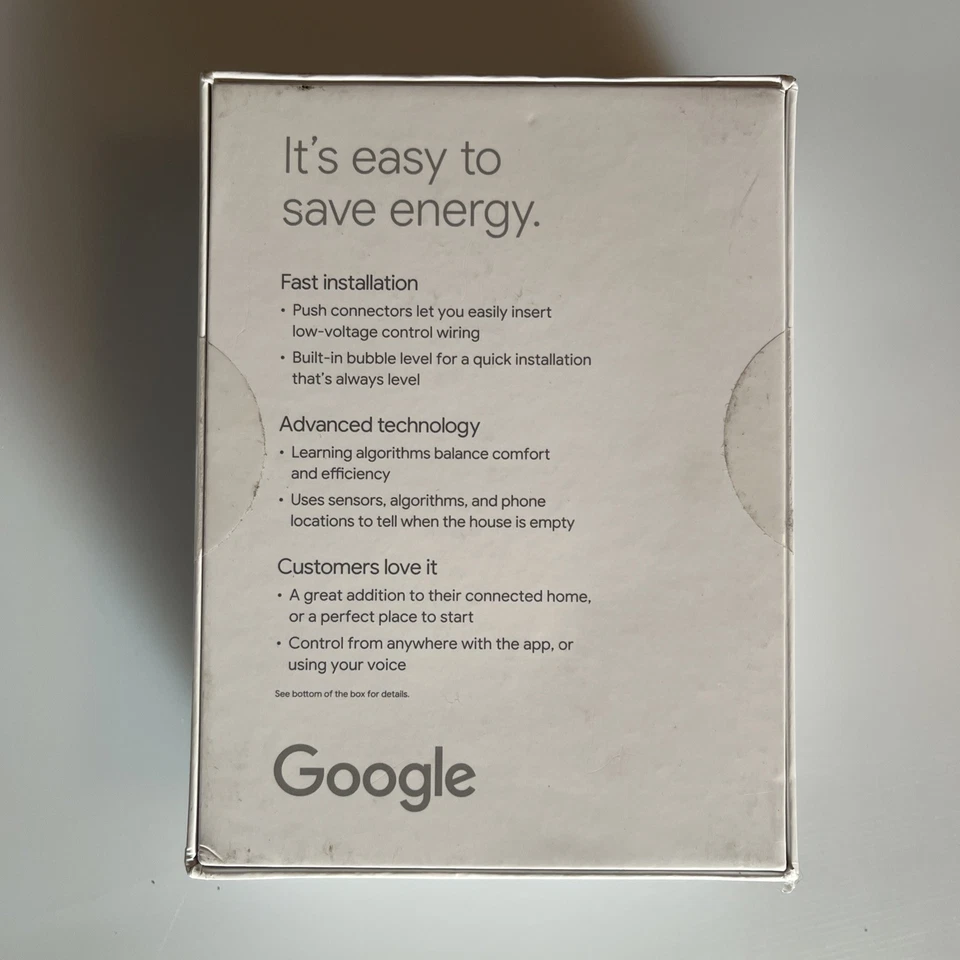 Google, T4000ES, Nest Thermostat E, Smart Thermostat White Brand New Sealed - Image 2 of 4