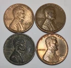 Rare Old 1941 1942 1943 1944 WWII US Steel Copper Penny Coin Vintage War Lot Set