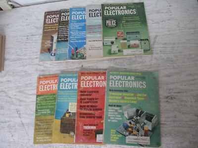 Lot of 9 Popular Electronics Magazines from 1967