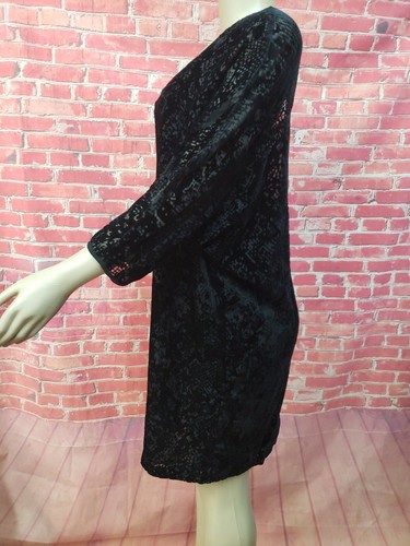 Silence + Noise Women’s Velvet Naomi Open-Back Frock Dress Black Size M #C - Picture 7 of 7