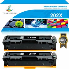 2 Black Toner Compatible With HP CF500X 202X LaserJet Pro M254dw MFP M281cdw fdw