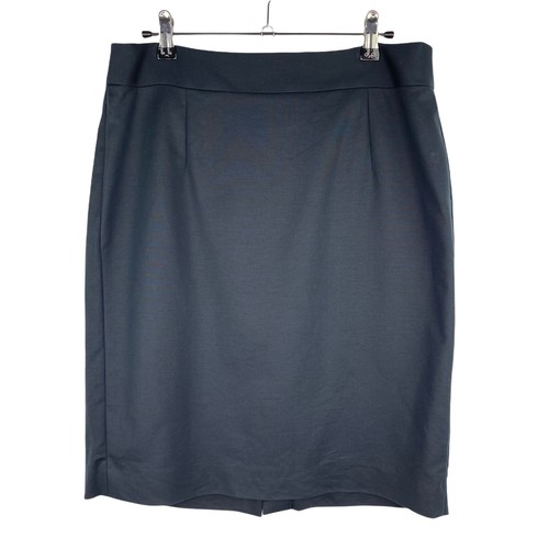 Banana Republic Black Career Lined Cotton Blend Pencil Skirt Women's Sz 8