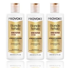 Provoke Blonde Rehab Strengthening Shampoo 200ml – Pack of 3 for Damaged Hair 16.65 per litre