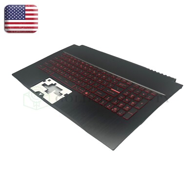 For MSI GF75 MS- 17F2 17F1 MS-17F3 MS-17F5 Black Palmrest Keyboard Red Backlit