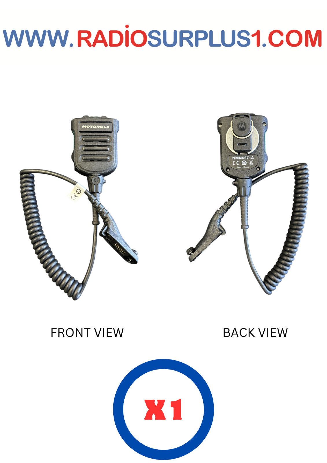 1 x Motorola Shoulder Mic for APX2000, APX4000 and XPR7000E Radios - NMN6271A. Available Now for $149.00