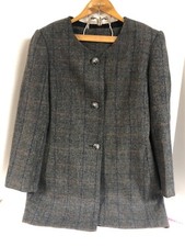 John Meyer Collection Egypt women  s Size 14 100 Wool Suit Skirt Jacket Plaid