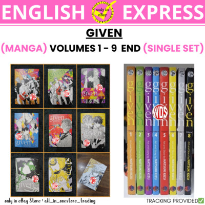Given Manga English Version Volume 1-9 End Loose Single Set Free Shipping